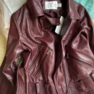 Women's Deep Burgundy Leather Jacket
